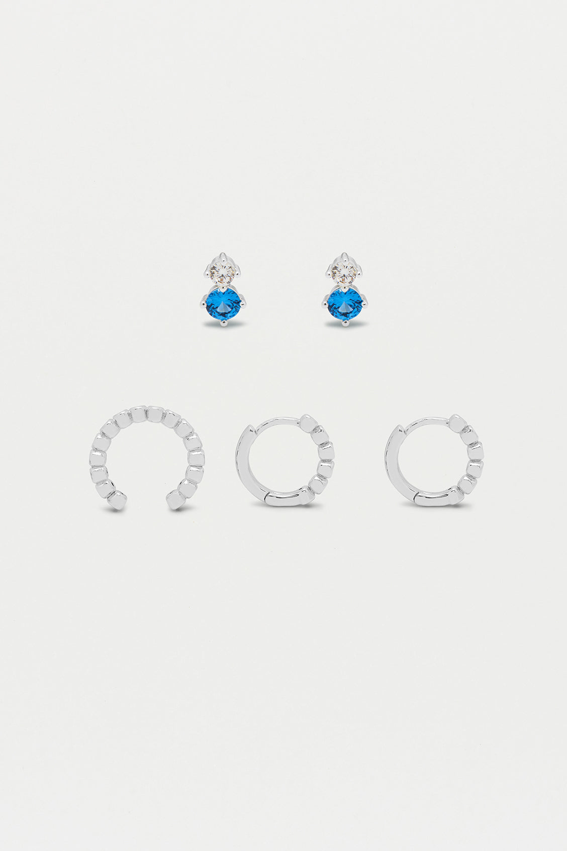 Stylish Trio Earrings Set for Women - Trendy Gold, Silver & Rose Gold Hoop Earrings - Perfect for Parties, Weddings & Everyday Wear