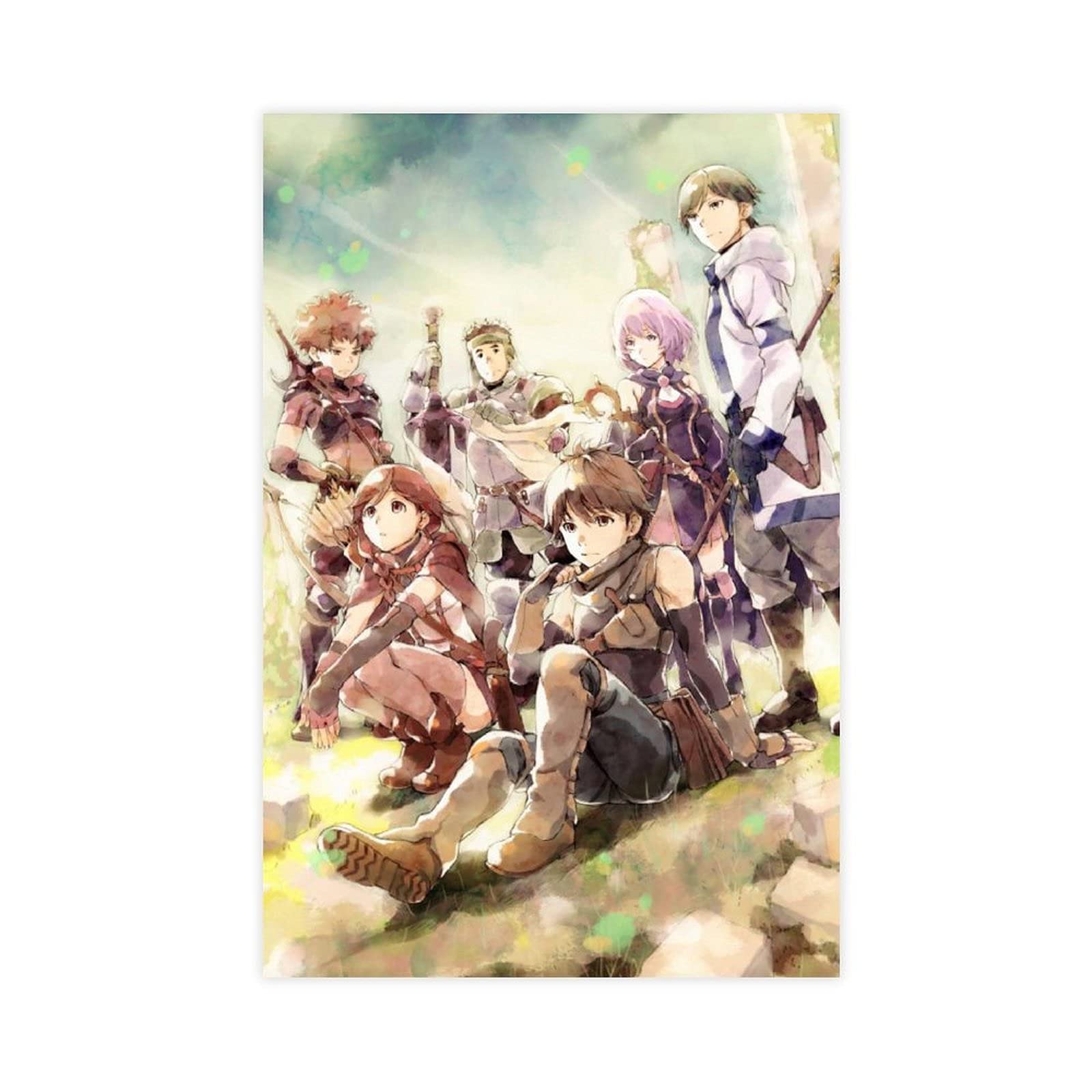 Anime Grimgar of Fantasy and Ash Canvas Poster - 12x18 Inches (30x45cm) Unframed - Perfect for Bedroom, Office, and Sports Room Decor - Great Gift for Anime Fans