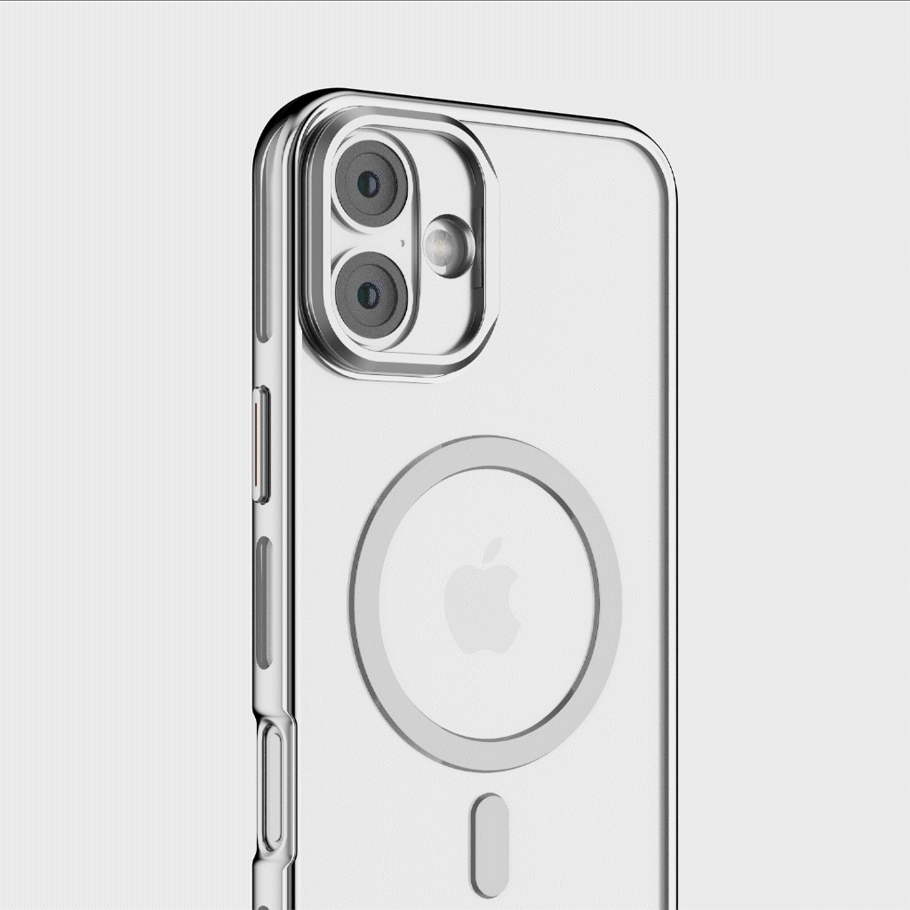 iPhone 16 Clear Anti-Yellowing Phone Case with Adjustable Camera Kickstand - Perfect for Hands-Free Viewing & Video Calls