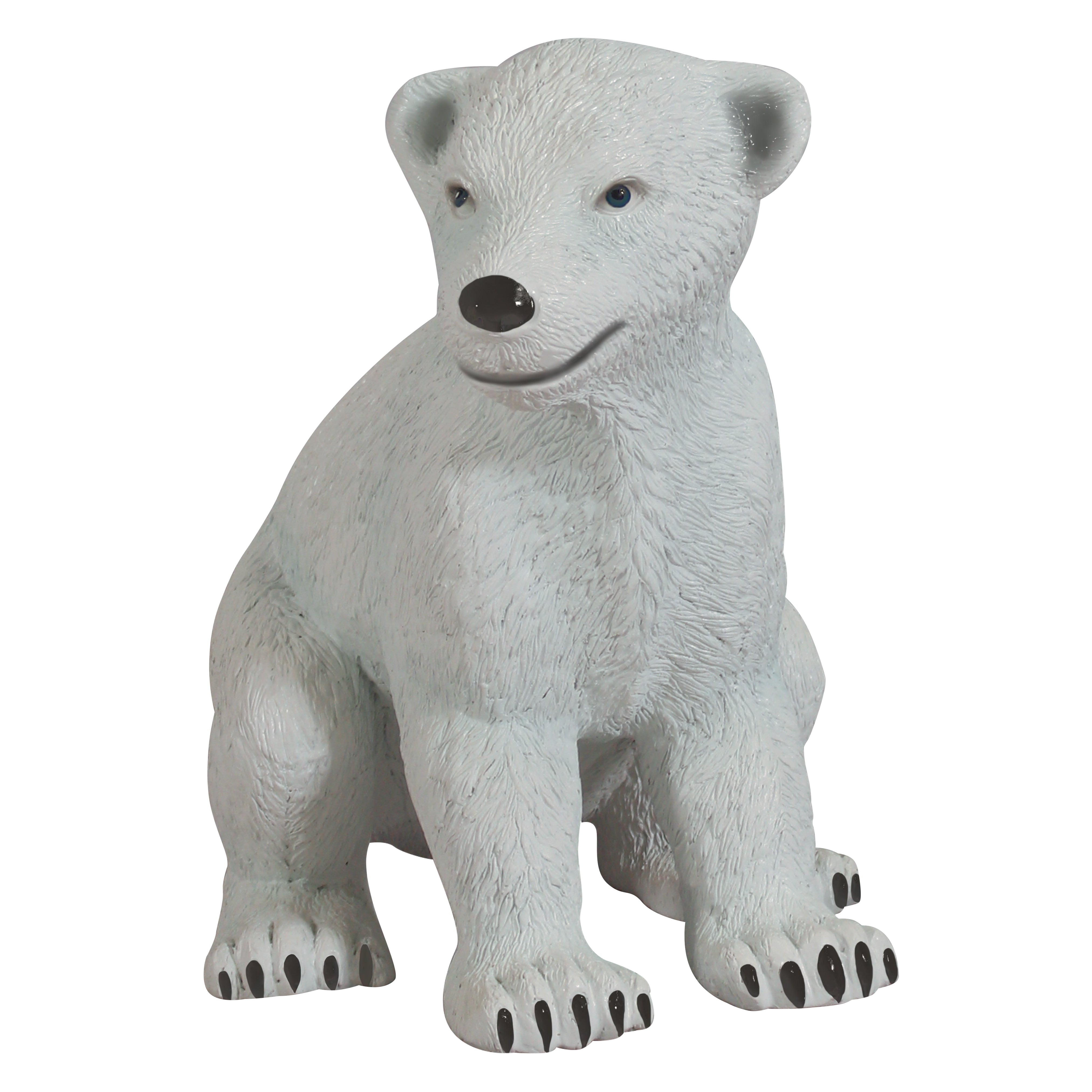 2' Sitting Polar Bear Cub Stuffed Animal - Soft Plush Toy for Kids, Nursery Decor, Gift for Baby Showers & Christmas - Cute Arctic Themed Room Decoration