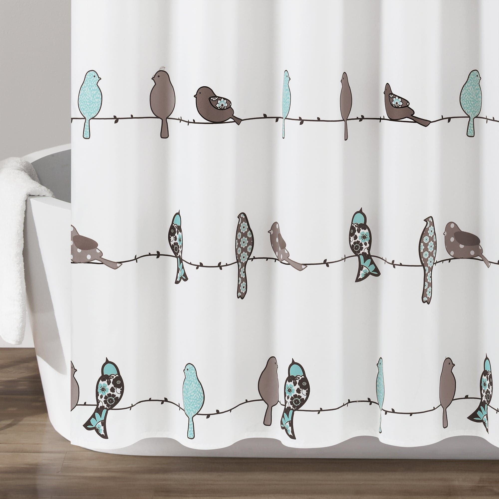 Stylish Rowley Birds Shower Curtain - Waterproof Bathroom Decor with Vibrant Bird Design - Perfect for Modern Bathrooms, Guest Baths & Spa Retreats