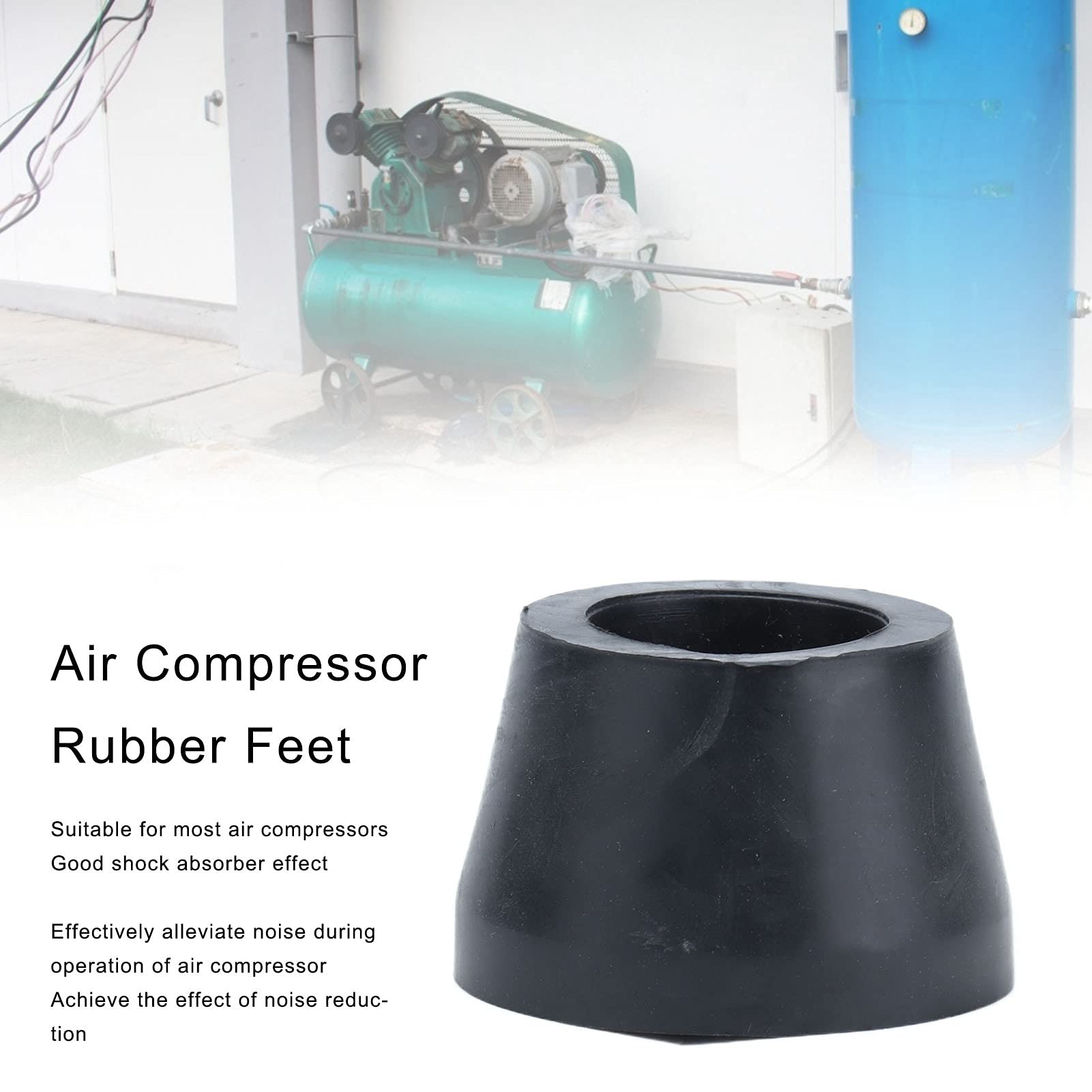 6PCS Air Compressor Foot Pads - Detachable Rubber Anti-Vibration Pads Replacement for Air Compressors - Reduce Noise & Vibration for Home Garage & Workshop Use