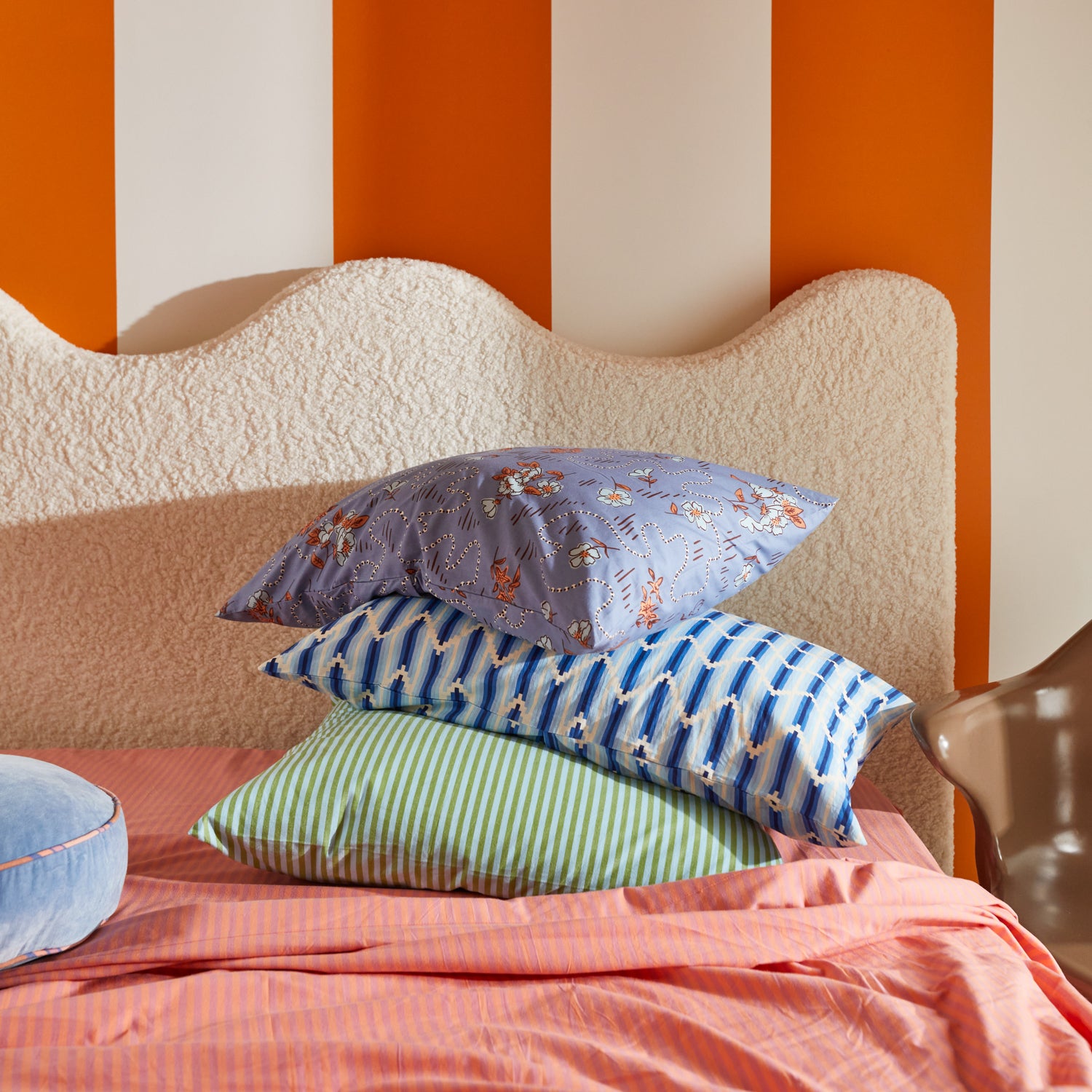 Premium Bundi Cotton Pillowcase Set - Soft & Breathable 2-Pack - Perfect for Bedroom, Guest Room & Travel - Palm Leaf Design