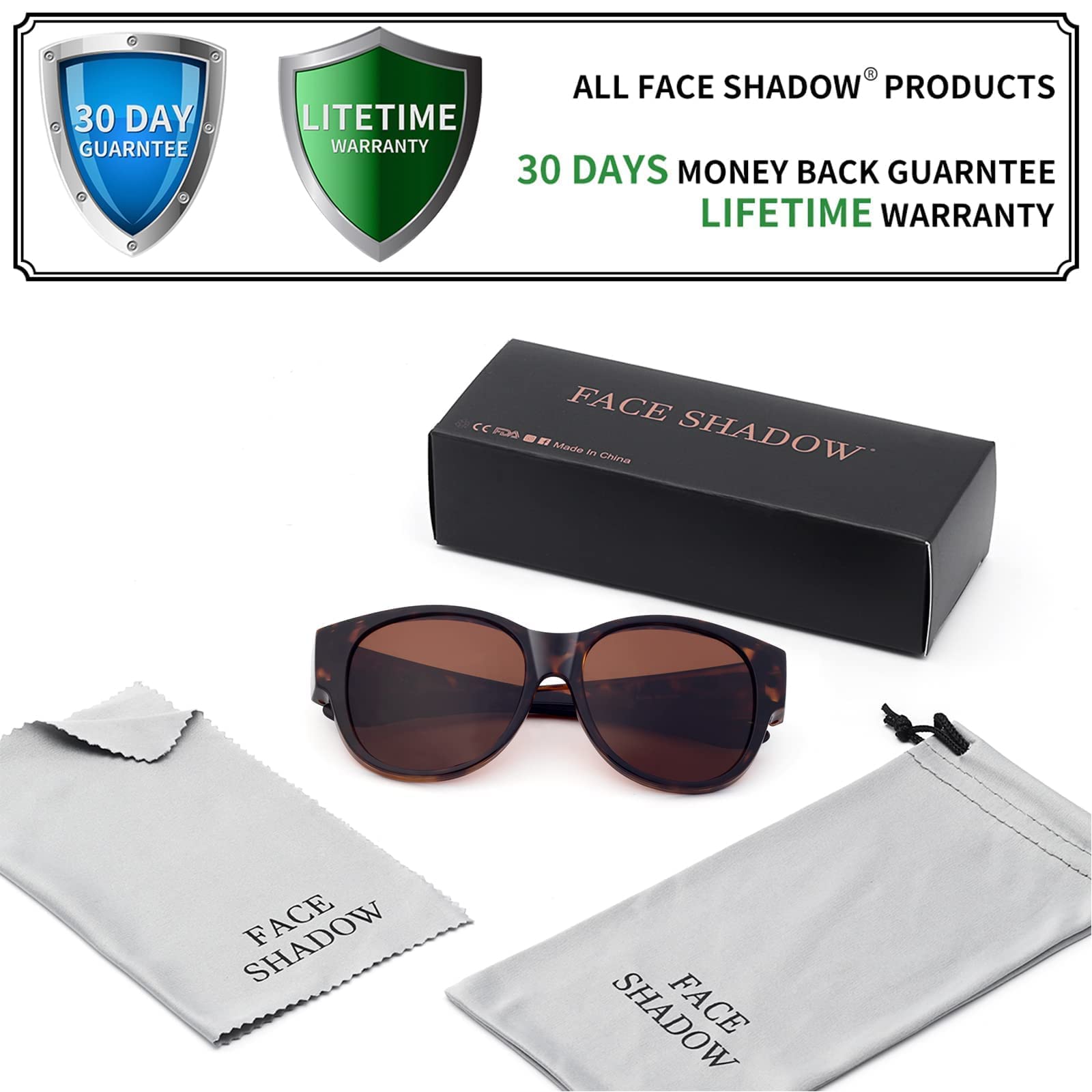 Polarized Clip-On Sunglasses for Women - UV Protection, Lightweight & Comfortable Fit Over Prescription Glasses - Perfect for Driving, Outdoor Sports & Daily Wear