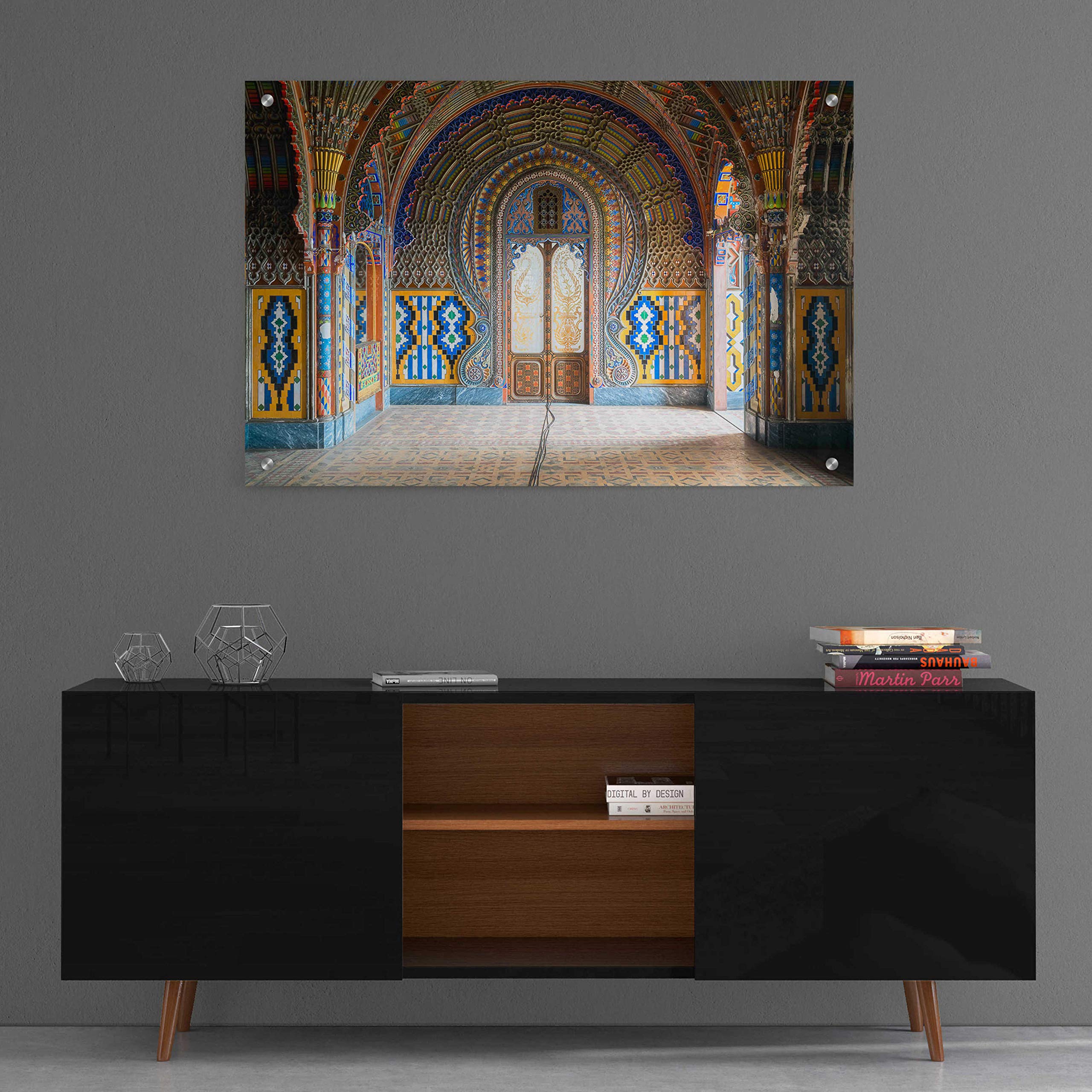 Epic Art 'Castle of Sammezzano II' by Roman Robroek - Premium Acrylic Glass Wall Decor, 36x24 Inches - Perfect for Living Room, Bedroom & Office Decor