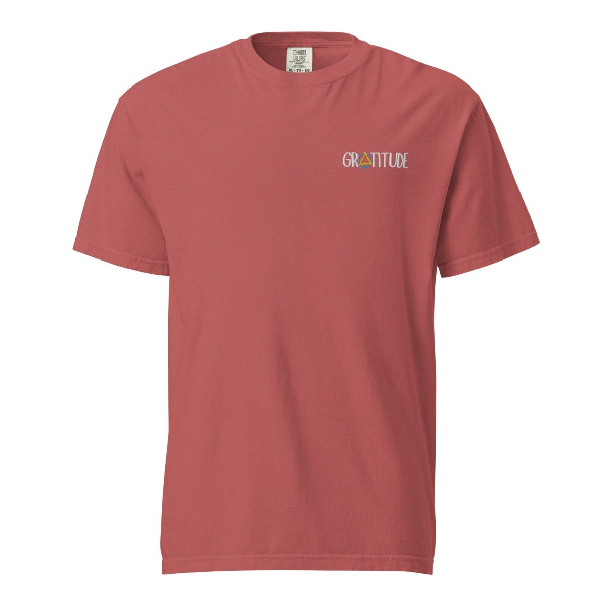 Gratitude Embroidered Heavyweight Unisex T-Shirt - Premium Cotton Crewneck Tee for Men & Women - Perfect for Casual Wear, Gifts, and Everyday Comfort