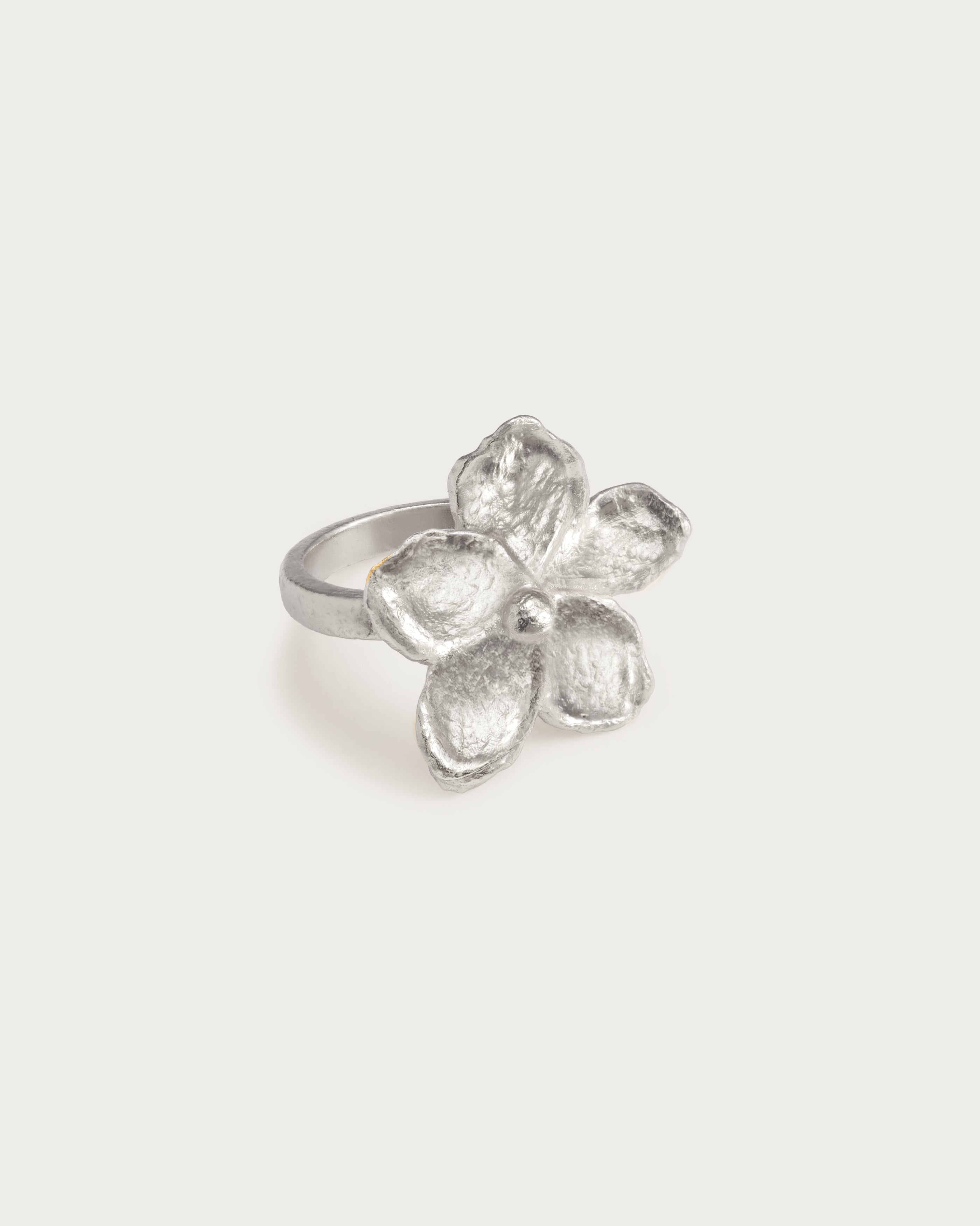 Elegant Textured Floral Silver Ring for Women - Perfect for Weddings, Parties & Everyday Wear