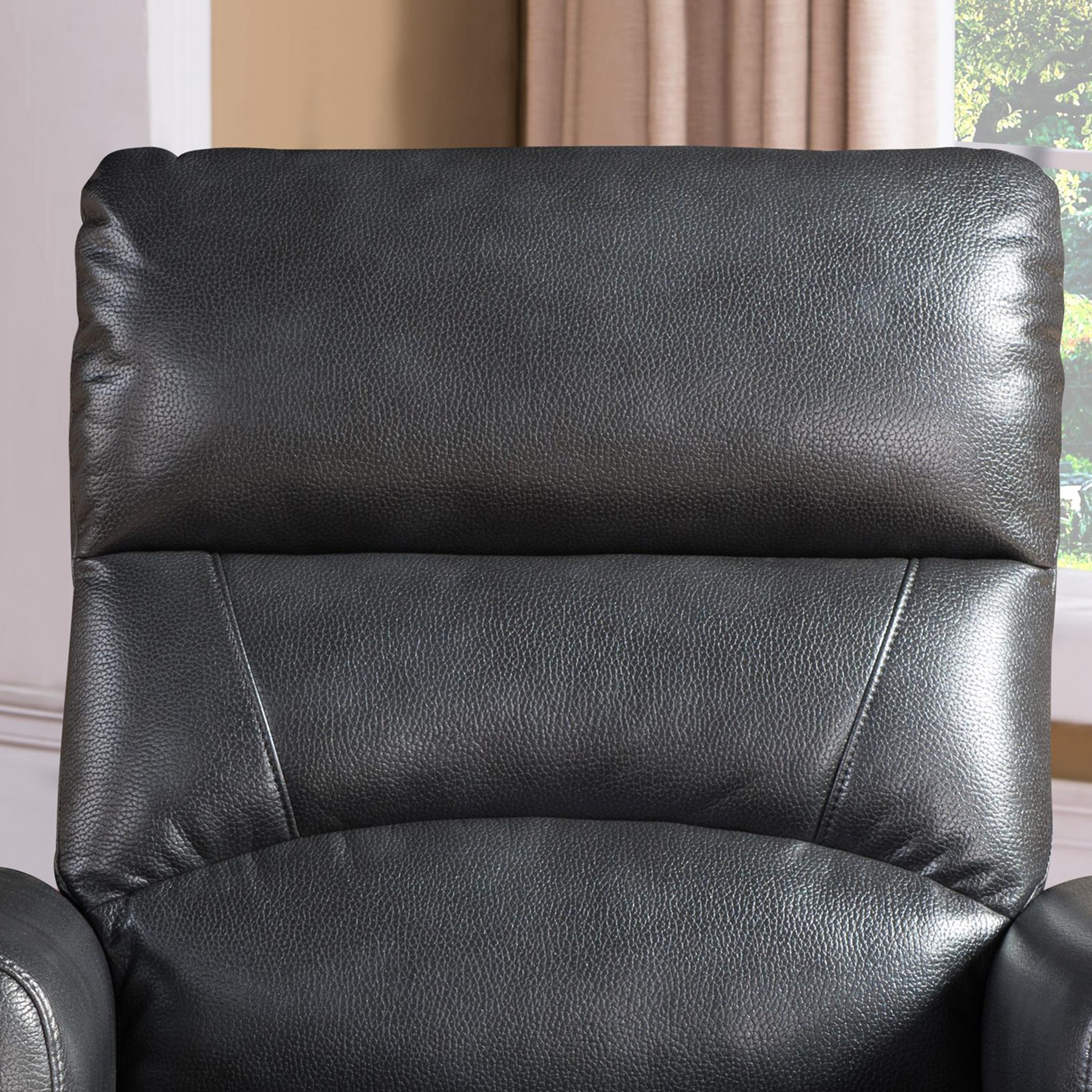 AC Pacific Contemporary Faux Leather Power Recliner Lift Chair with USB Ports - Ergonomic Gaming & Living Room Reclining Chair in Charcoal - Perfect for Home Theater, Office & Relaxation
