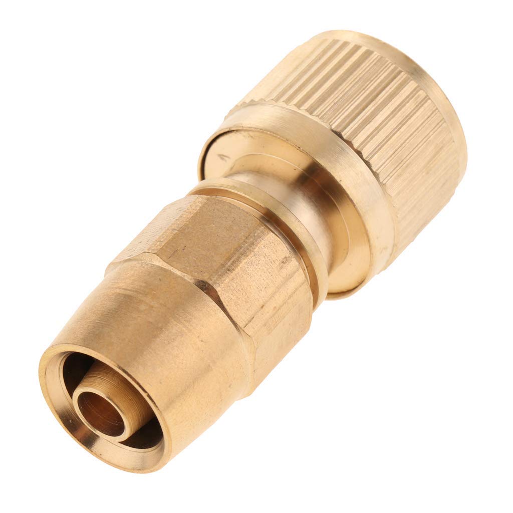 2-Pack Brass Garden Hose Quick Connect Adapters - Expandable & Standard Hose Repair Fittings for Outdoor Watering, Sprinklers & Irrigation Systems