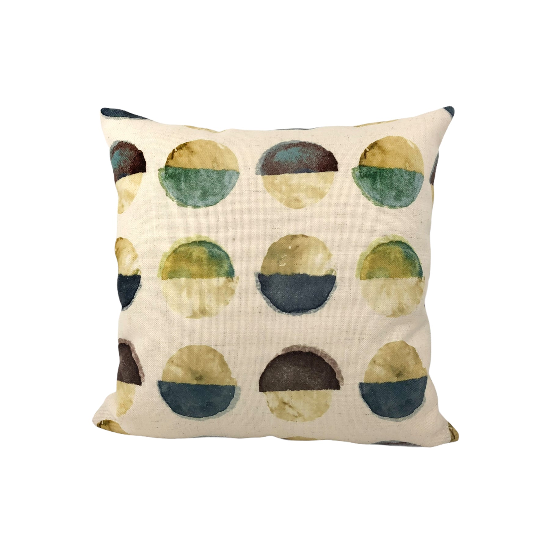 Solana Lagoon Throw Pillow 17x17 - Soft Decorative Square Cushion for Sofa, Bed & Home Decor - Coastal Blue Boho Style Pillow Cover
