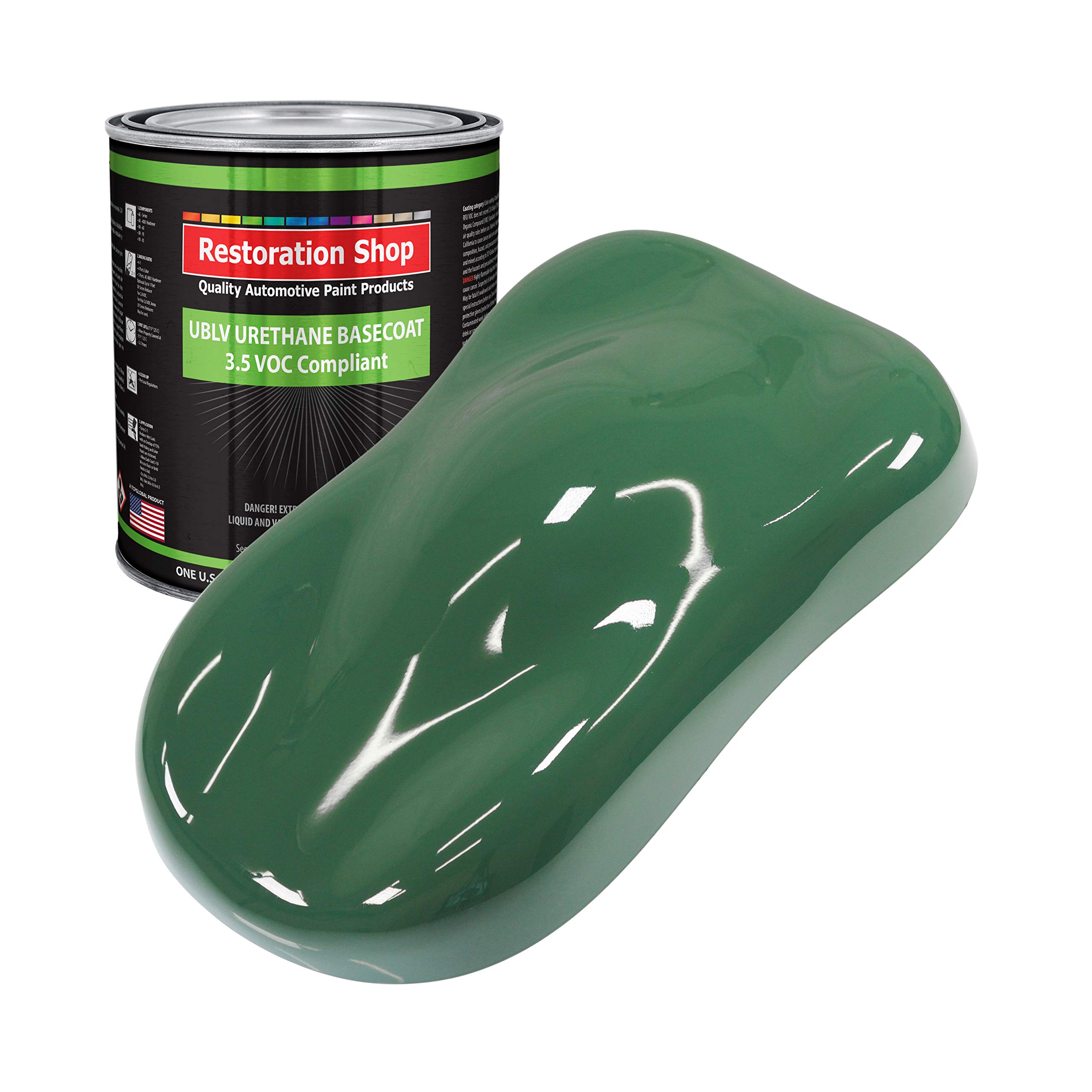 Restoration Shop - Low VOC Urethane Basecoat Auto Paint (1 Gallon) - Professional High Gloss Automotive Refinish Coating for Cars & Trucks - Eco-Friendly Formula for DIY & Professional Auto Body Repair
