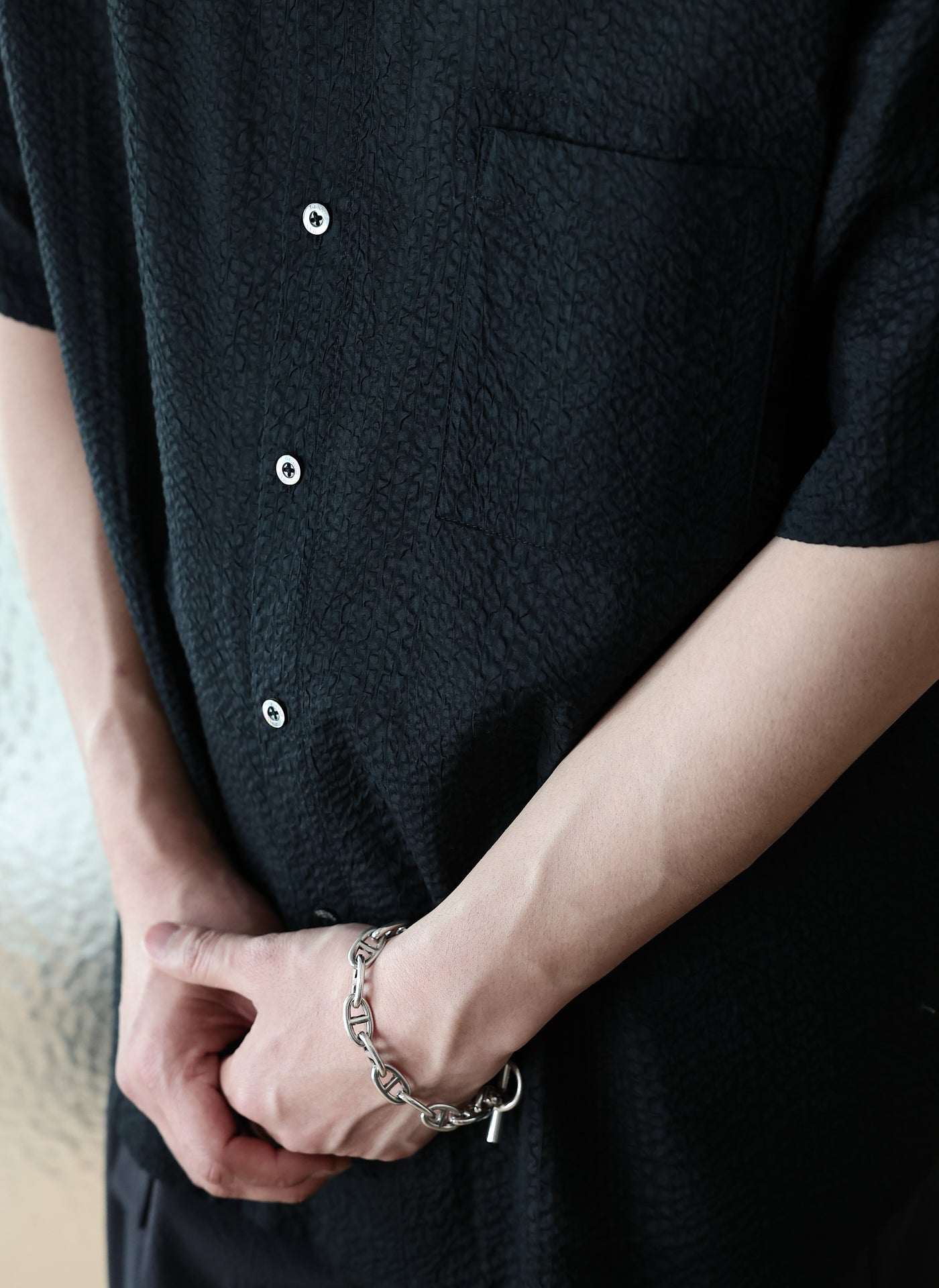 Breathable Cotton Seersucker Short Sleeve Shirt for Men - Casual Summer Wear, Beach Outfits & Outdoor Activities