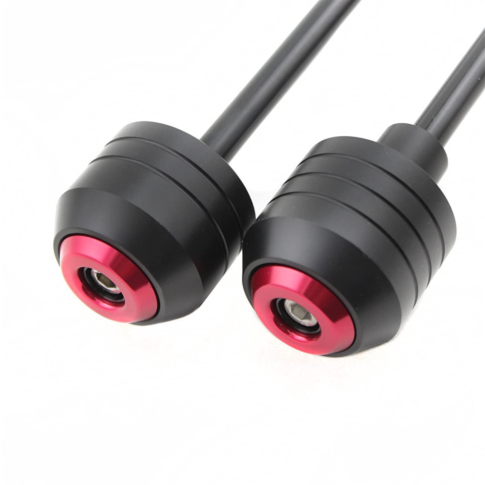 Yamaha MT-09/Tracer FJ-09/FZ-09 Frame Sliders (2014-2020) - Red Front & Rear Axle Wheel Fork Crash Protectors for Enhanced Motorcycle Safety and Protection