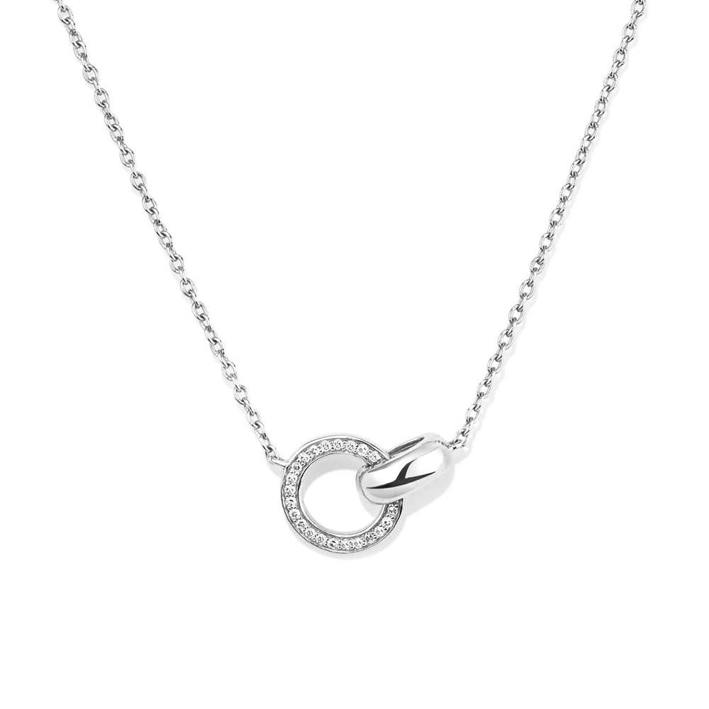 Lab Grown Diamond Interlocking Love Necklace - 14K Gold Pendant for Women, Anniversary & Valentine's Day Gift, Perfect for Romantic Occasions & Special Moments