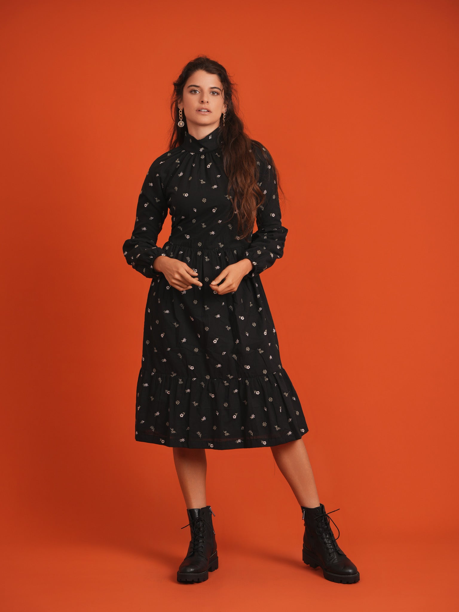 Floral Print Dress for Women - Summer Boho Flowy Maxi Dress with Pockets - Perfect for Beach, Vacation & Casual Outings