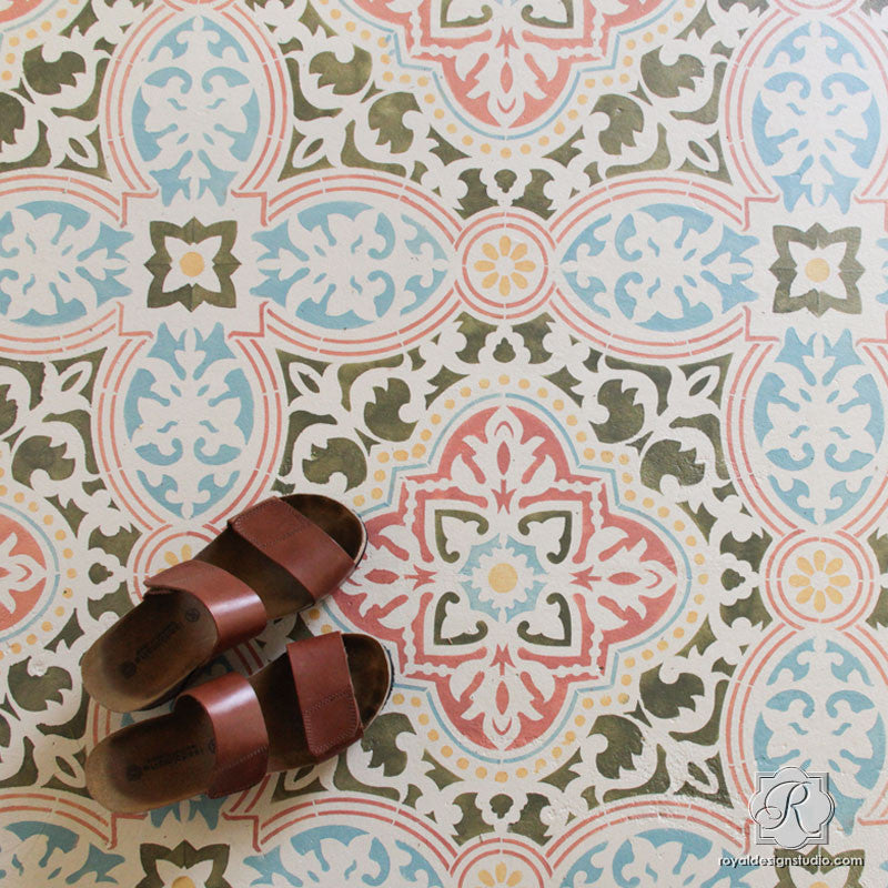 Anatolia Tile Stencil Kit - Reusable DIY Ceramic & Mosaic Tile Painting Template for Home Decor, Bathroom & Kitchen Backsplash - Perfect for DIY Crafts, Wall Art & Floor Designs