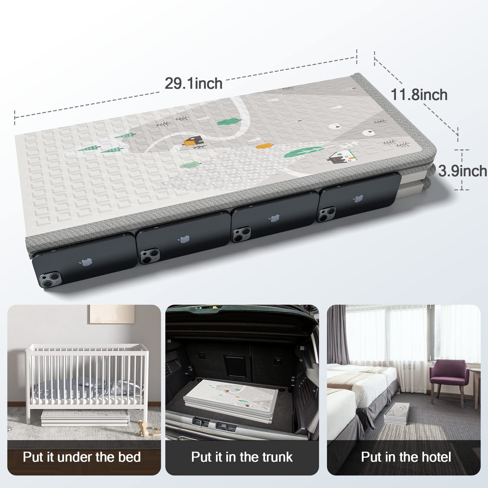 ZEEBABA Extra Large Baby Play Mat 59