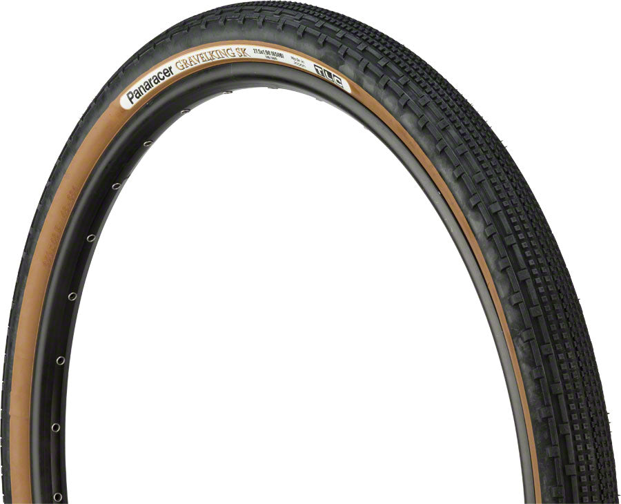 2 Pack Panaracer GravelKing SK Tubeless Folding Bike Tires - 650b x 48, Black/Brown - All-Terrain Gravel & Road Cycling Tires for Adventure Riding & Commuting