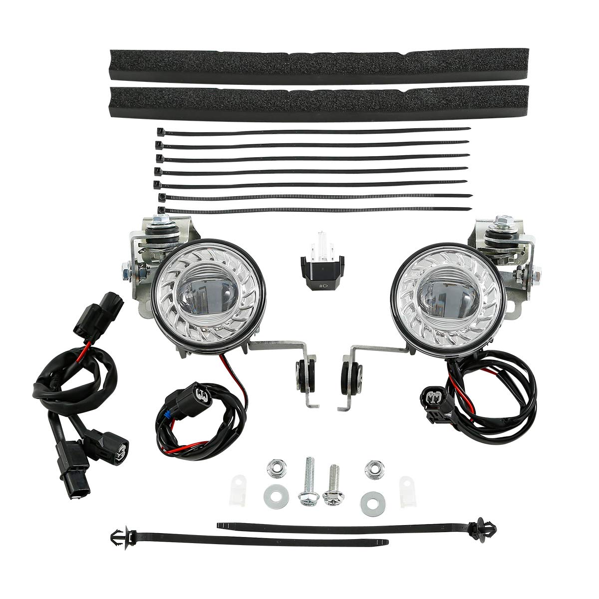 XMT MOTO LED Fog Lights with Mounting Kit - Compatible with Honda Goldwing 1800 GL1800 (2018-2020) - High Visibility Driving Lights for Night & Foggy Conditions
