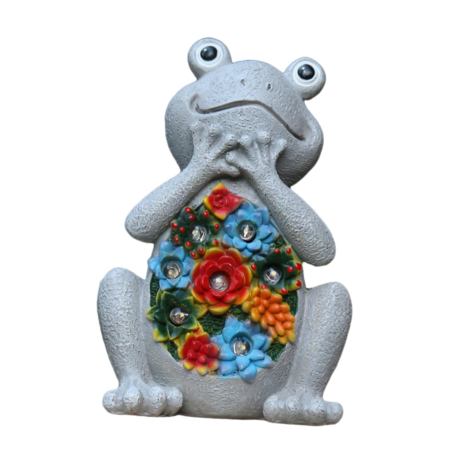 B Baosity Solar Garden Lights - Cute Frog Figure Pathway Lights, Outdoor Solar-Powered Animal Decor for Yard, Patio, Balcony & Walkway | Perfect for Parties, Weddings & Landscape Lighting