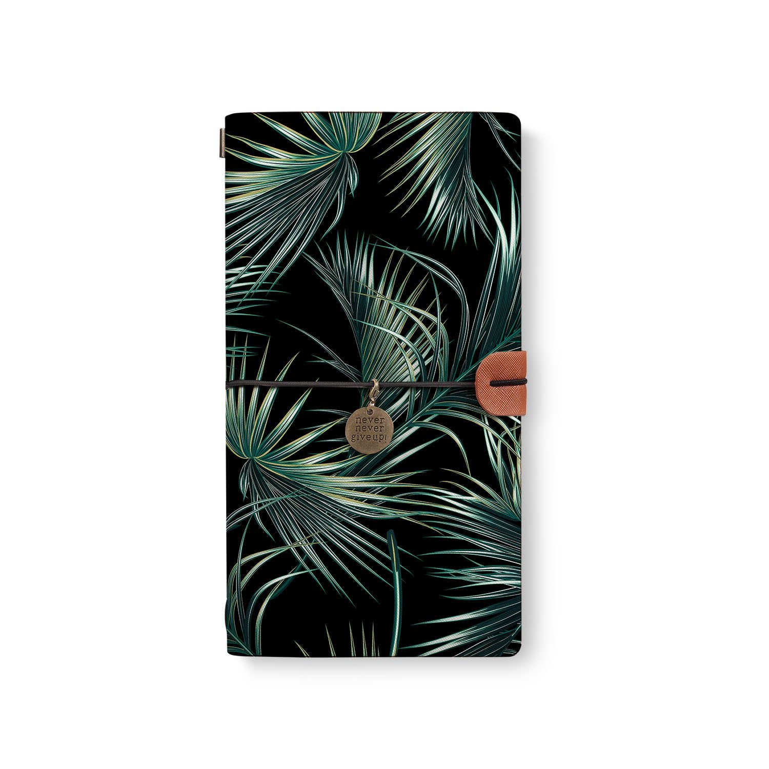 Premium Black Floral Traveler's Notebook - Leather Journal for Writing, Sketching & Planning | Perfect Gift for Travelers, Writers & Artists