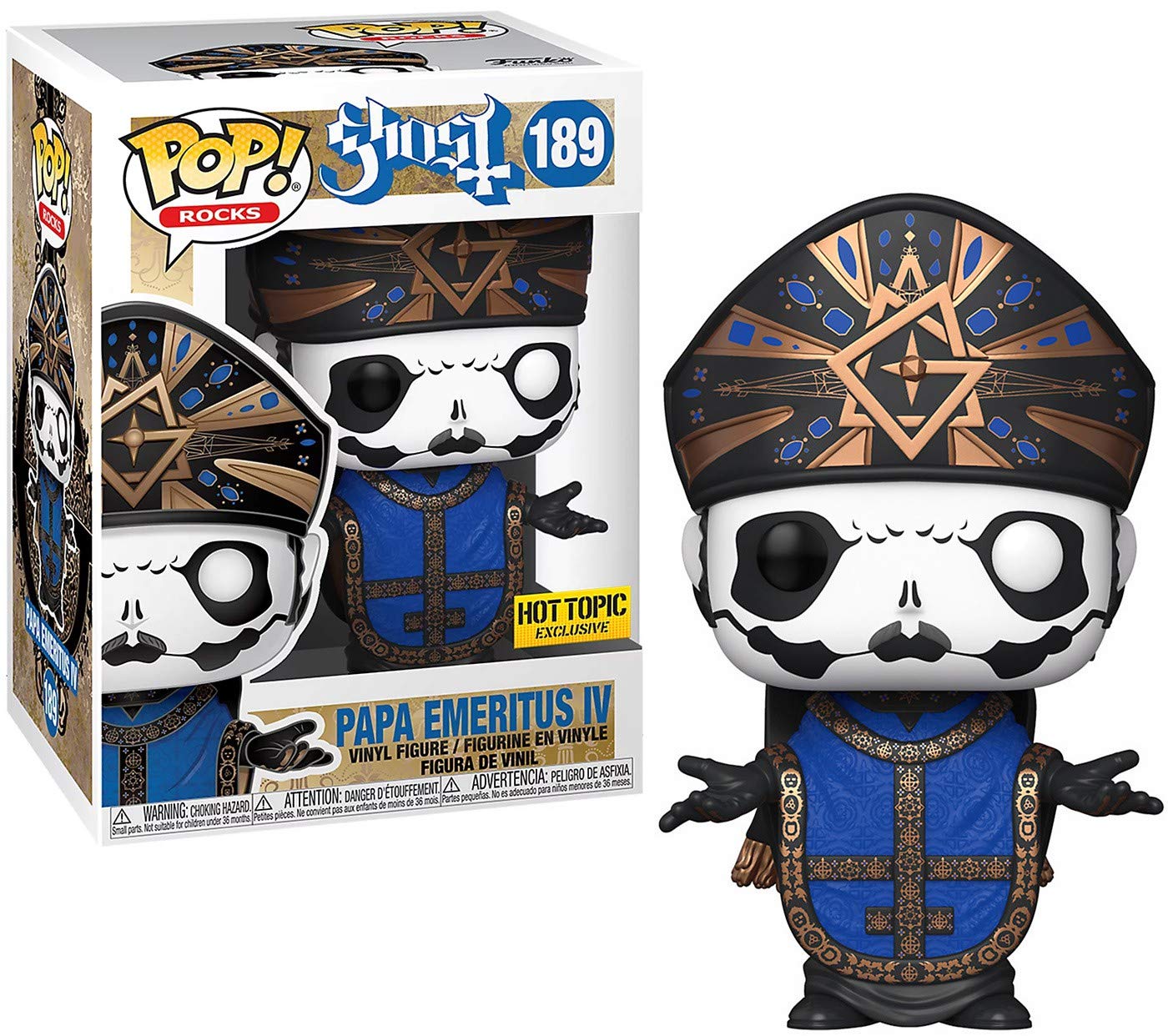 Funko Pop! Rocks Papa Emeritus IV Exclusive Vinyl Figure - Ghost Band Collectible for Music Fans & Home Decor