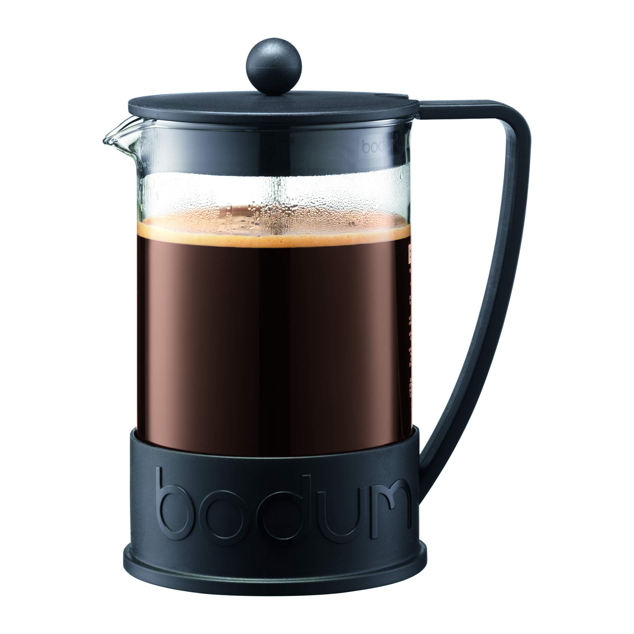 Bodum 11030-01SA-10 BRAZIL 12-Cup French Press Coffee Maker with Durable Plastic - Perfect for Home, Office & Camping Coffee Brewing