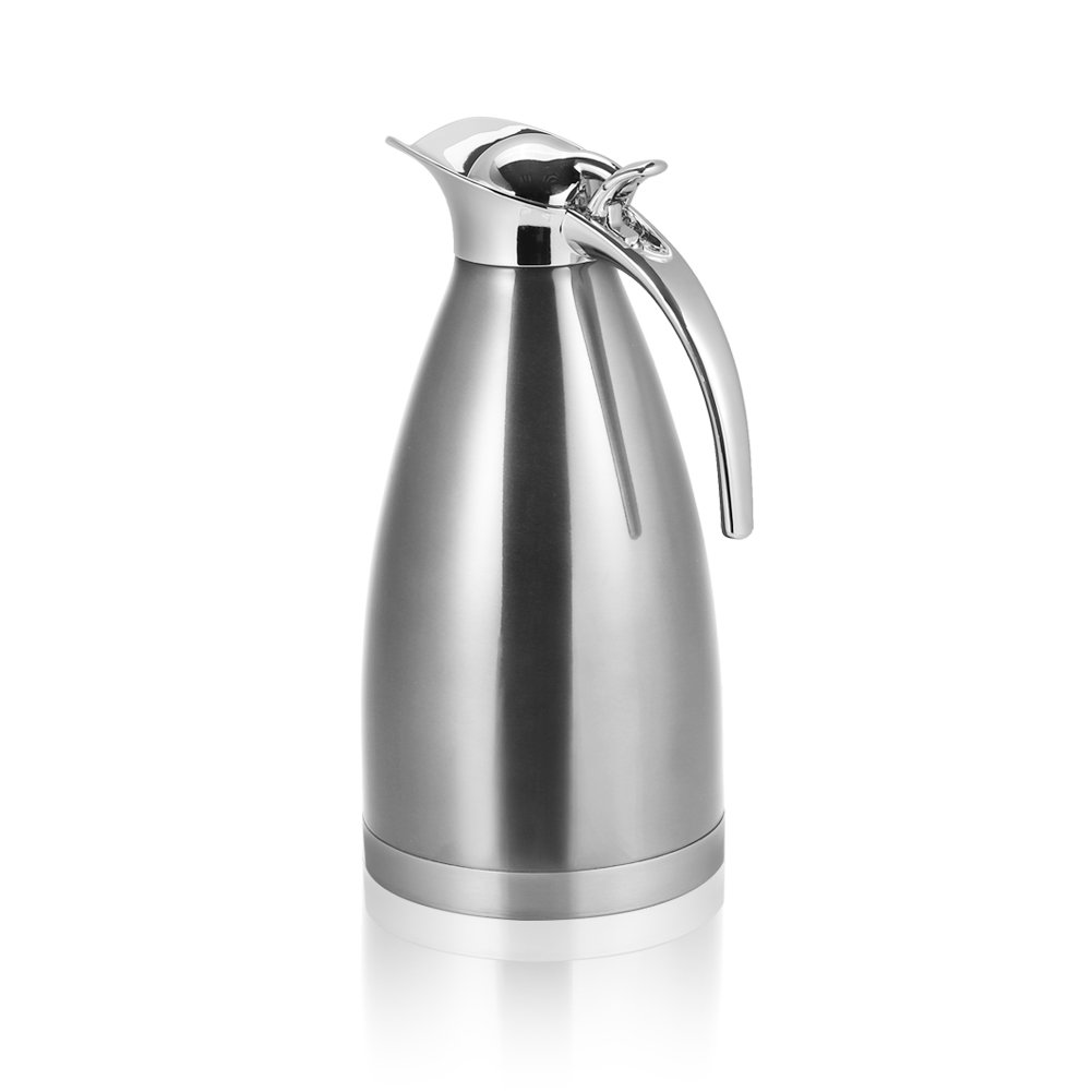 Yunnyp 2L Stainless Steel Vacuum Insulated Coffee Thermos - Double Wall Heat Preservation Pot, Hot Water Bottle for Travel, Camping & Office Use - Blue