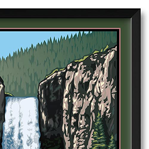 Paul Leighton Framed Art Print - Tumalo Falls Oregon Landscape Wall Decor (32