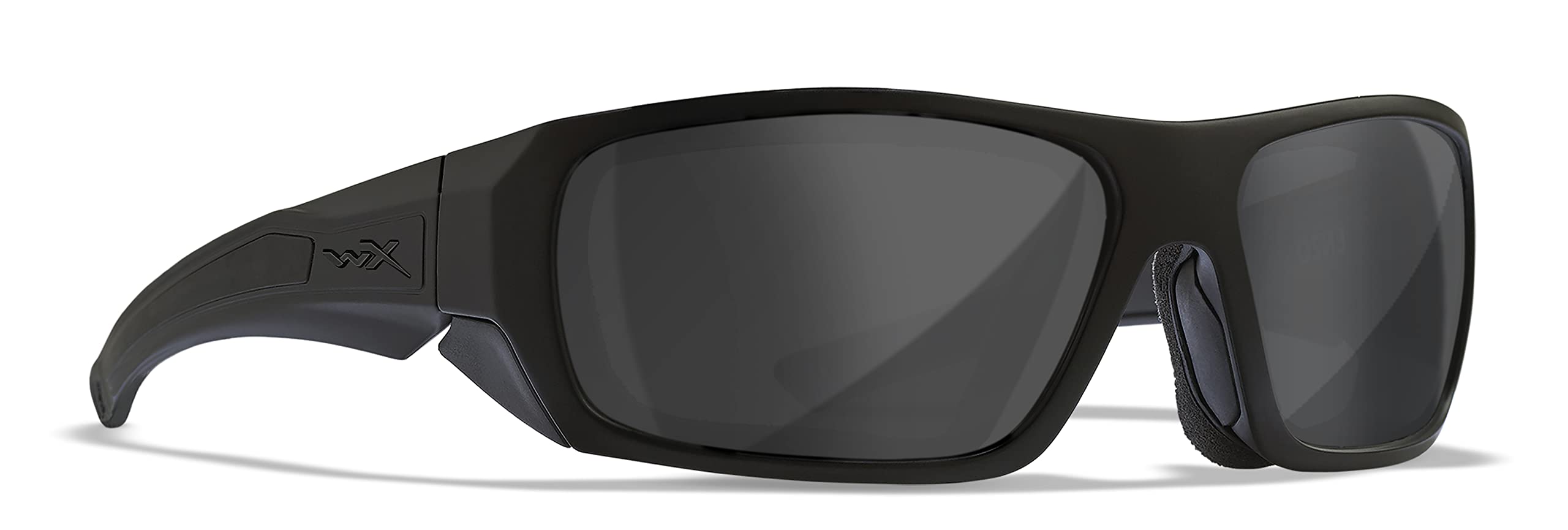 Wiley X WX Enzo Polarized Safety Sunglasses for Men & Women - UV400 Protection, Ballistic Rated Matte Black Frames with Smoke Lenses - Ideal for Shooting, Fishing, Biking, Motorcycling & Outdoor Sports