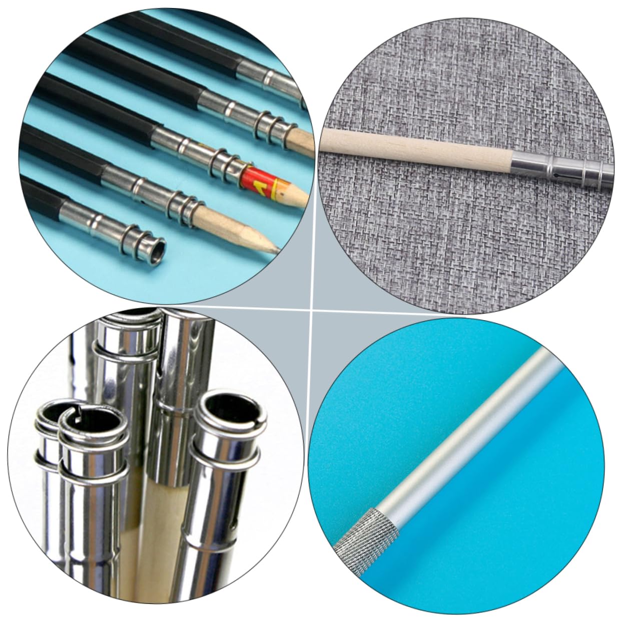 ULDIGI Pencil Extenders Set of 15 - Portable Pencil Holders for Artists & Students - Ideal for Sketching, Drawing & School Projects - Durable Art Supplies for Extended Pencil Use