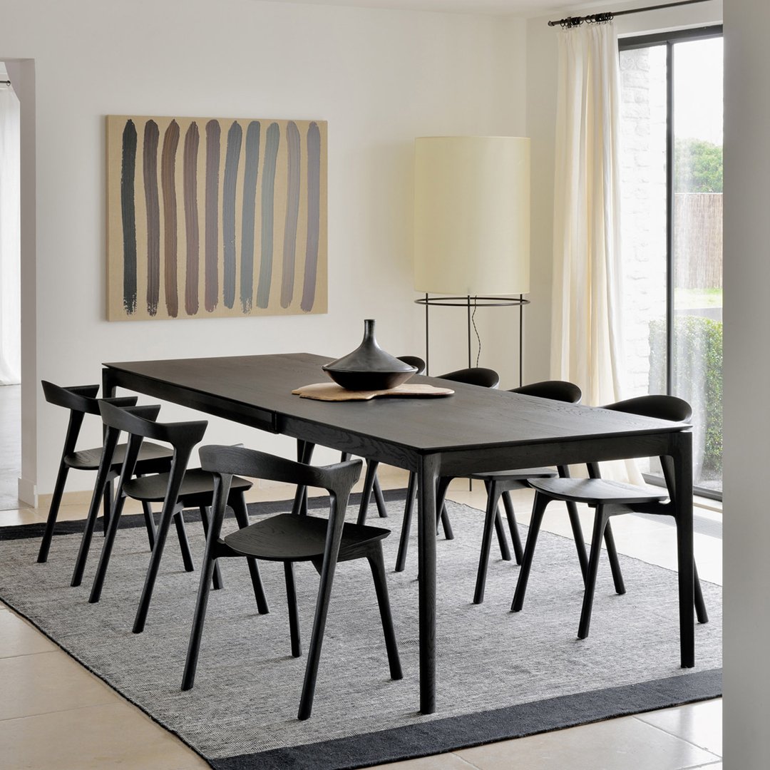 Extendable Rectangular Dining Table - Bok Expandable Wooden Table for Small Spaces | Perfect for Family Dinners & Entertaining Guests