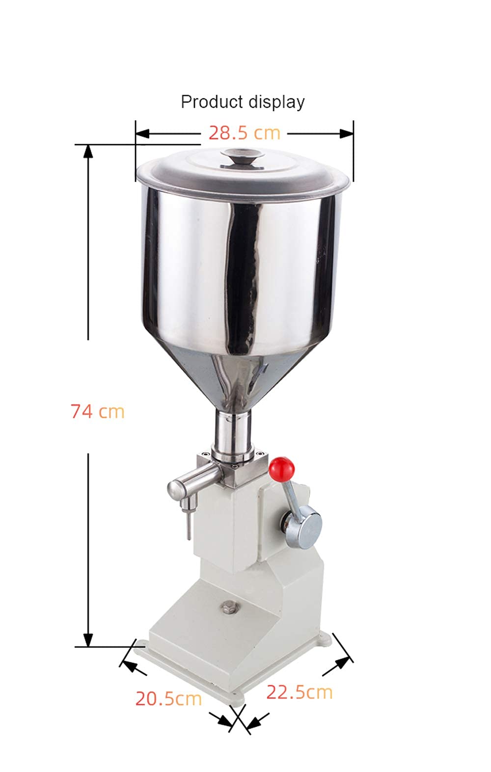 INTBUYING A03 Manual Liquid Filling Machine - Stainless Steel Bottle Filler for Cream, Paste, Shampoo & Cosmetics (5-50ml) | Perfect for Small Batch Production, DIY Beauty Products & Home Businesses