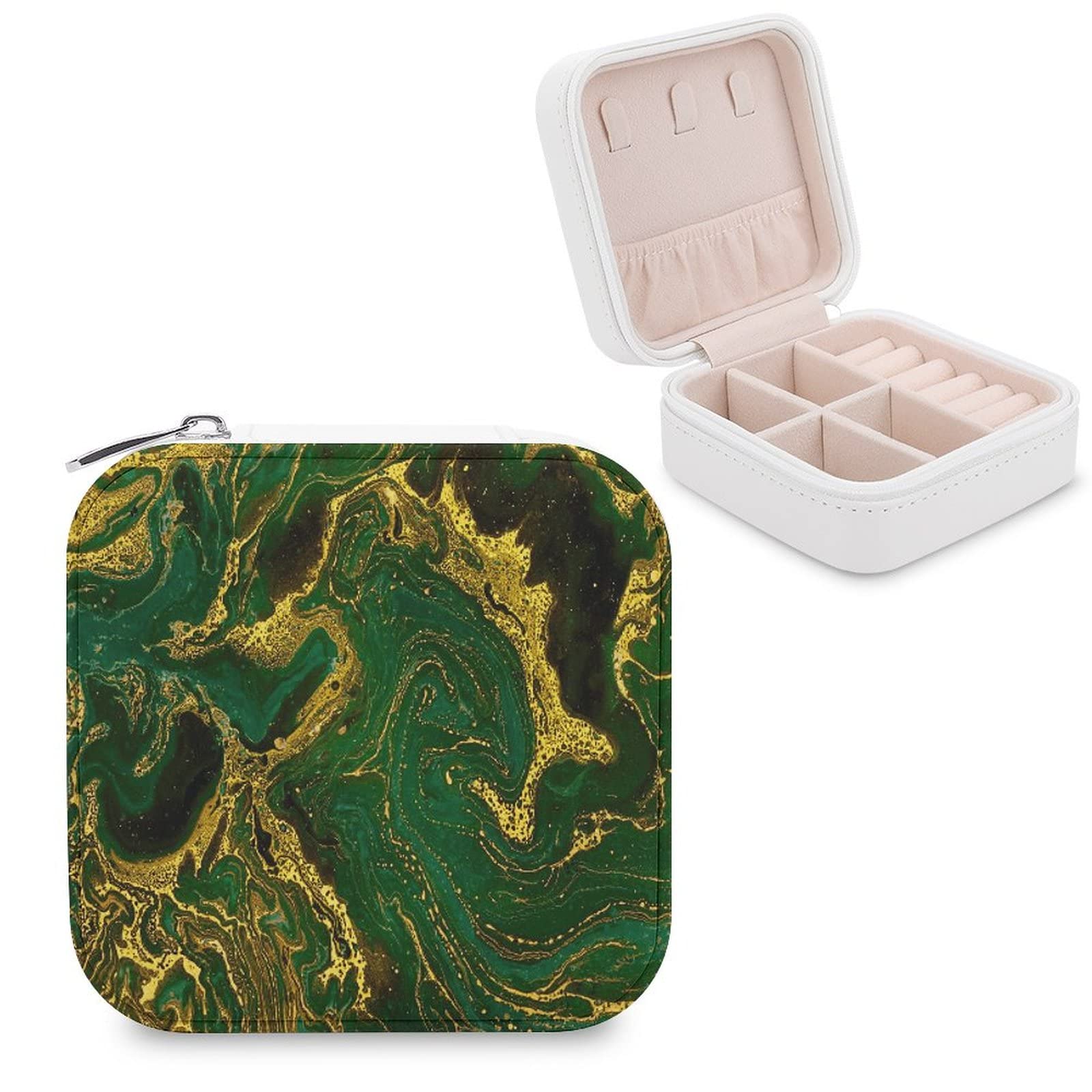 Elegant PU Leather Jewelry Organizer Box for Women - Portable Travel Jewelry Case with Storage Compartments for Rings, Earrings, Necklaces & Bracelets - Perfect for Travel, Home Display & Gift Giving