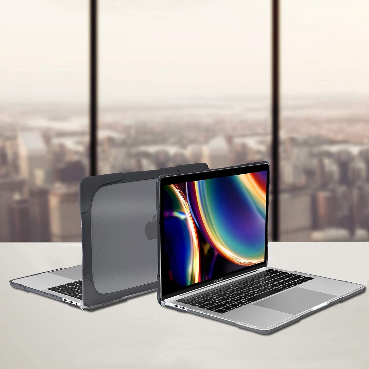 ProCase Heavy Duty Protective Case for MacBook Pro 13 Inch (2020 Model) with 2-Pack Screen Protectors - Compatible with MacBook Air 13 & Pro 13 - Perfect for Travel, Work & School