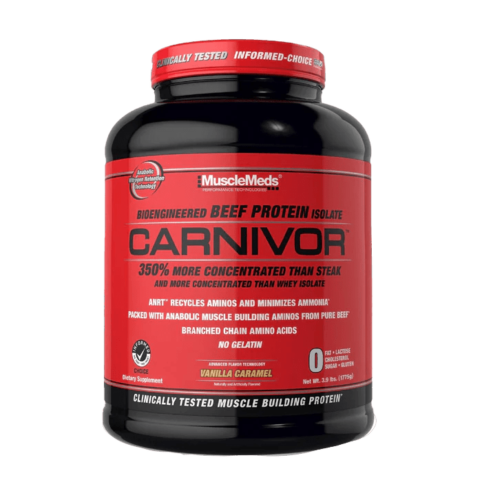 MuscleMeds CARNIVOR Beef Protein Isolate Powder - High Protein Supplement for Muscle Growth & Recovery - Ideal for Bodybuilding, Fitness & Post-Workout Nutrition