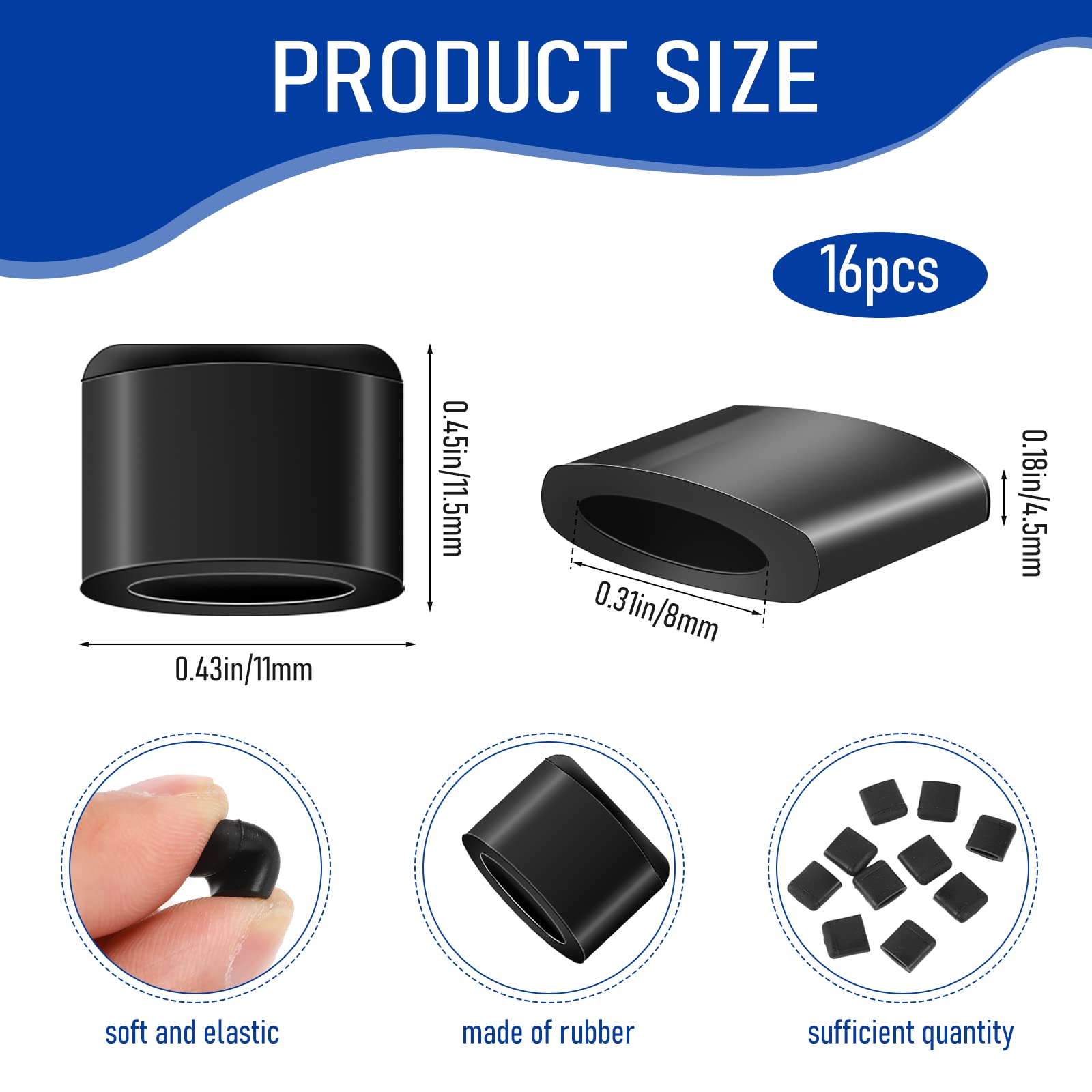 16-Piece Air Fryer Rubber Bumpers & Silicone Feet Replacement Set - Non-Slip, Non-Scratch Protective Covers for Air Fryer Trays & Grill Pans - Perfect for Ninja, Instant Pot, Cosori & More Air Fryer Models (Kitchen Accessories for Safe Cooking & Countertop Protection)