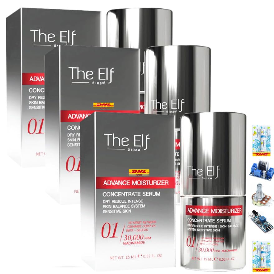 TheElfAdvance Moisturizing Concentrate Facial Serum - 15ml/Box (Pack of 3) | Hydrating & Nourishing for Smooth, Beautiful Skin | Free Tomato Facial Mask Included | Perfect for Daily Skincare Routine & Anti-Aging Care