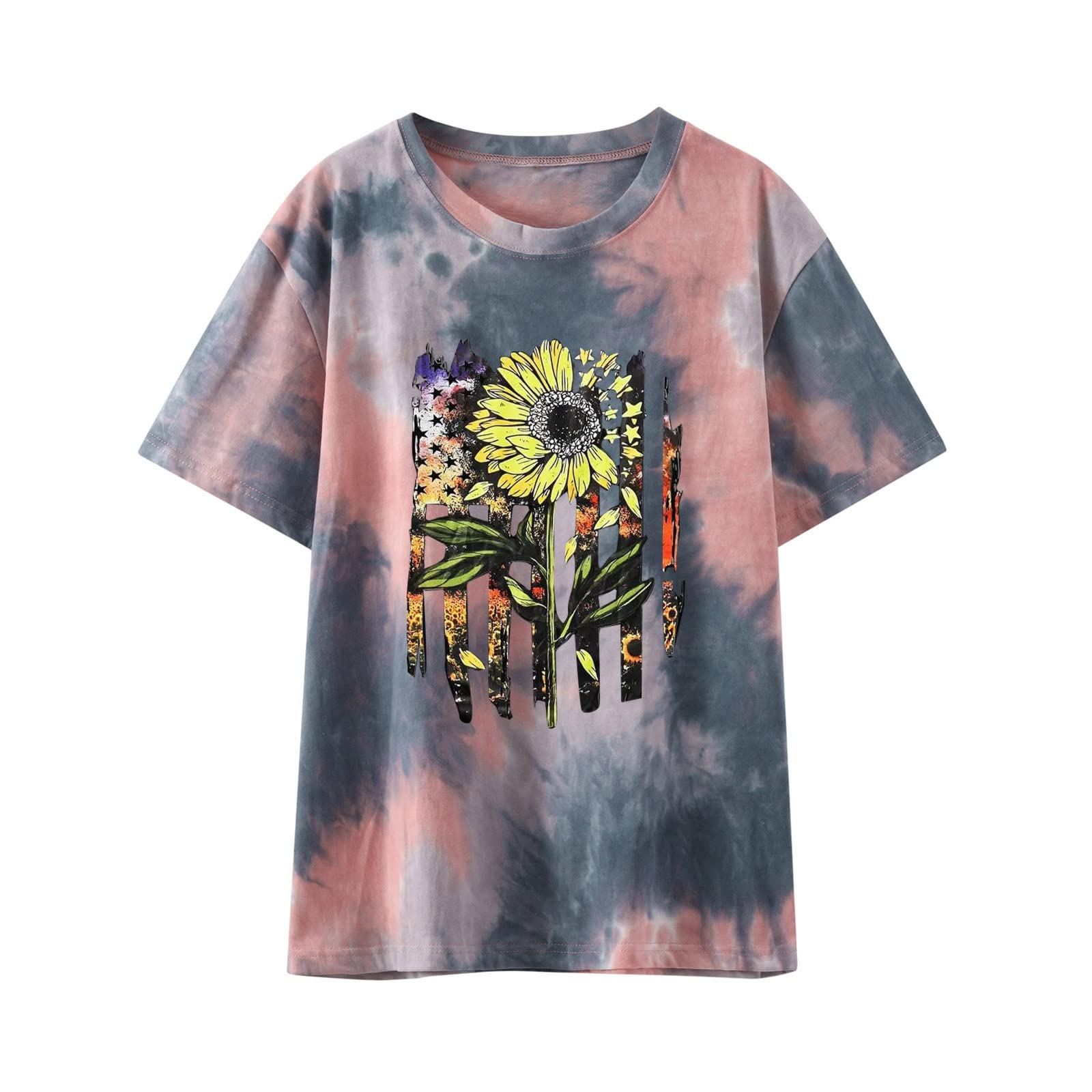 Women's Casual T-Shirts - Summer Cute Printed Tee, Loose Fit Plus Size Short Sleeve Blouse, Sexy & Comfortable Tunic Top for Everyday Wear, Outings & Vacation