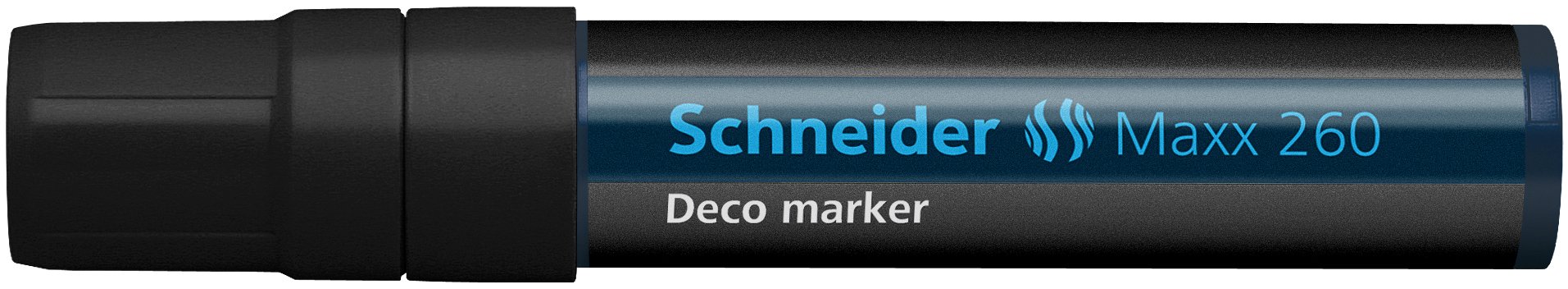 Schneider Maxx 260 Black Chalk Markers - 5 Pack for Whiteboards, Glass, Chalkboards & Signs - Non-Toxic, Vibrant & Erasable