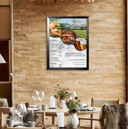 30x40 Poster Frame - Carbon Steel Swing Frame for Wall Art Display - Perfect for Home, Office, and Gallery Decor