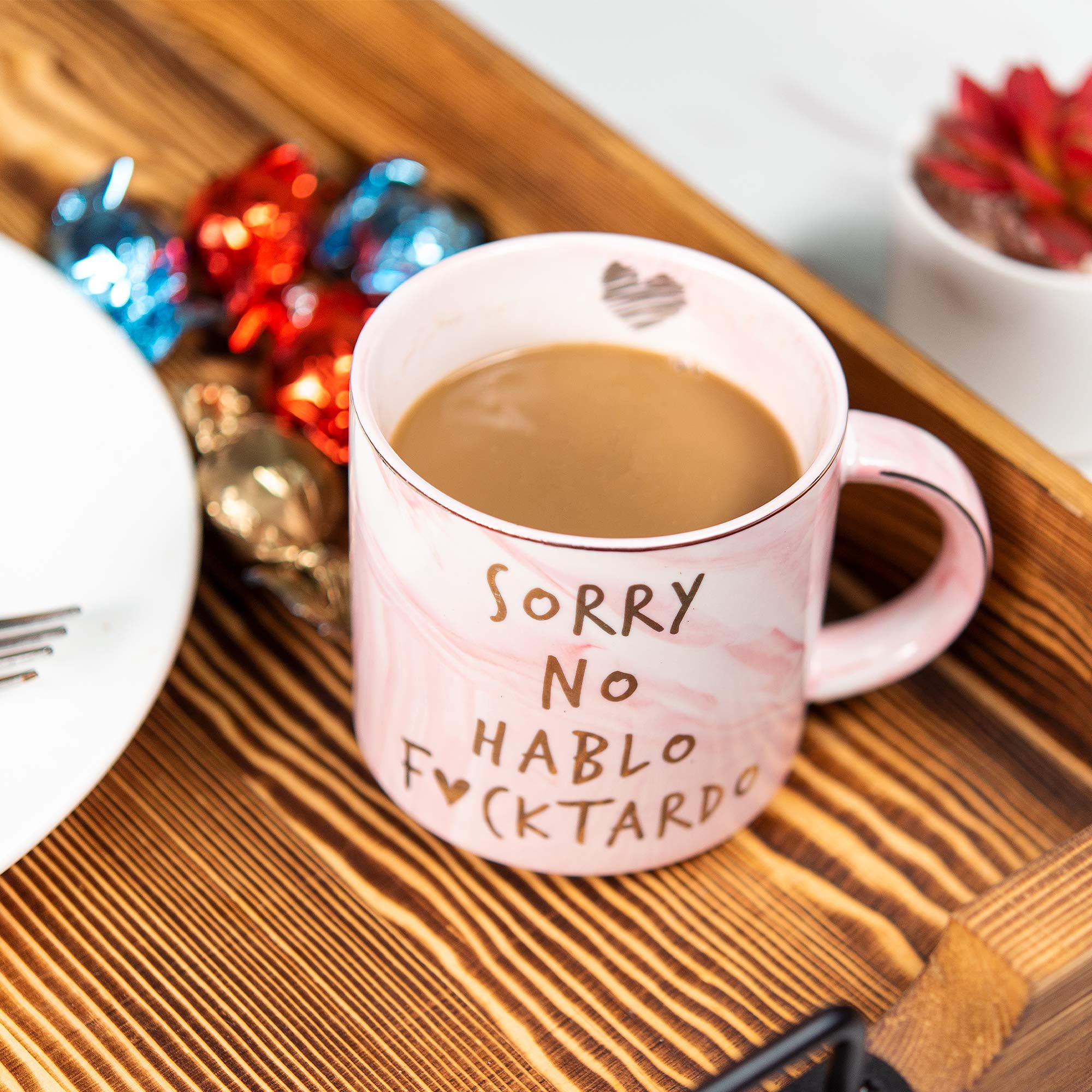 Funny Sarcastic Coffee Mug Gift for Women - 11.5oz Ceramic Cup with 'Sorry No Hablo Fuctardo' Print - Perfect Novelty Gift for Friends, Coworkers, Boss, Birthday, Mom, Sister & BFF - Great for Office Humor, White Elephant Gifts & Stress Relief at Work