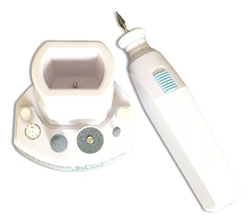 Professional Electric Manicure & Pedicure Kit - Rechargeable Nail Care Set with 6 Attachments for Home & Salon Use - Perfect for Nail Trimming, Shaping, Buffing & Callus Removal