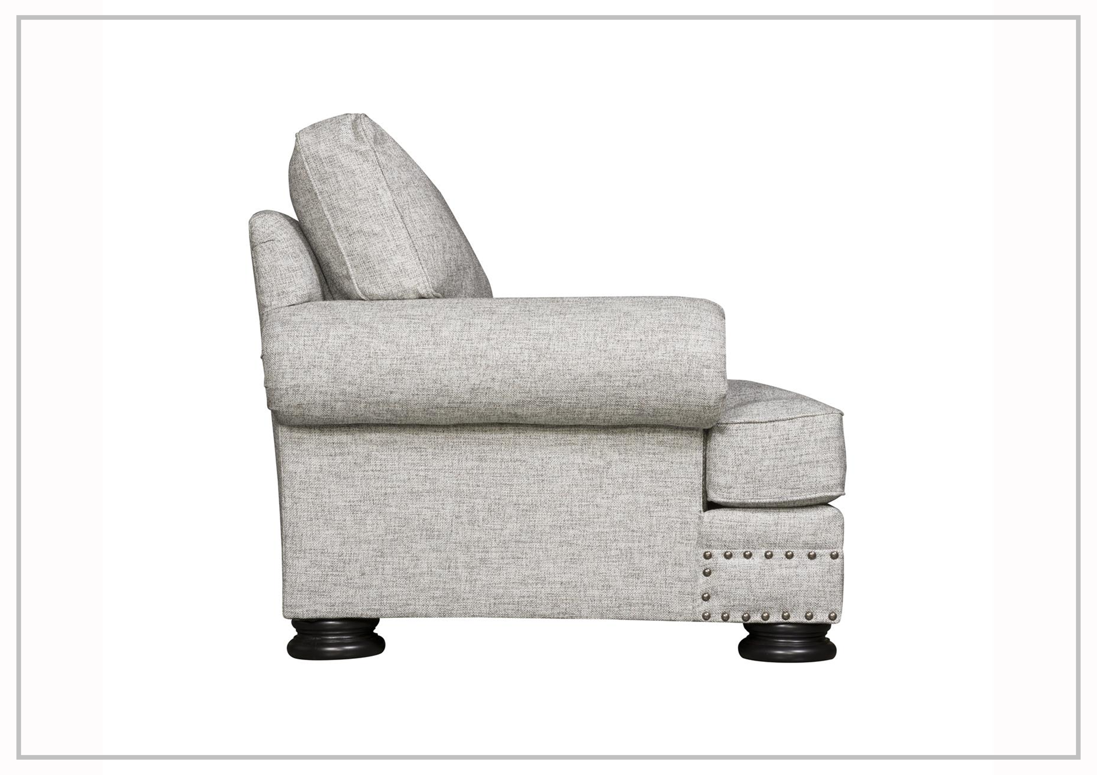 Bernhardt Foster Fabric Loveseat with Rolled Arms - Comfortable Small Sofa for Living Room, Bedroom, or Office Space
