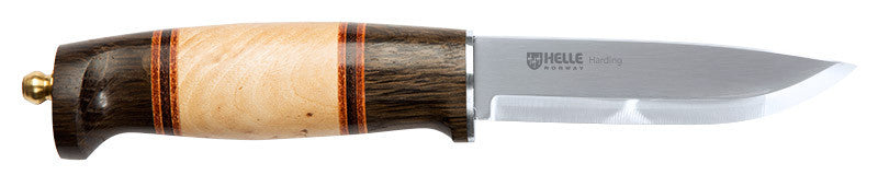 Helle Harding Knife - Premium Scandinavian Bushcraft Knife for Outdoor Survival, Camping & Hunting - Durable Full Tang Carbon Steel Blade with Ergonomic Birch Handle