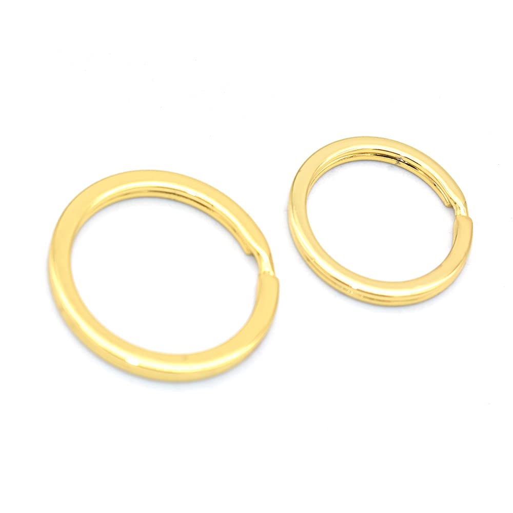 Gold Keychain Ring - Metal Split Ring for DIY Charms & Clasps - Jewelry Making Supplies