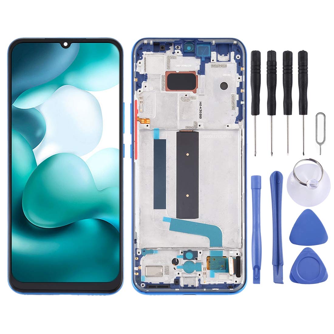 YUNCHAO AMOLED LCD Screen Replacement for Xiaomi Mi 10 Lite 5G - Full Assembly with Frame & Digitizer - High-Quality Display Repair Part for DIY Smartphone Fixing | Perfect for Cracked or Damaged Screens