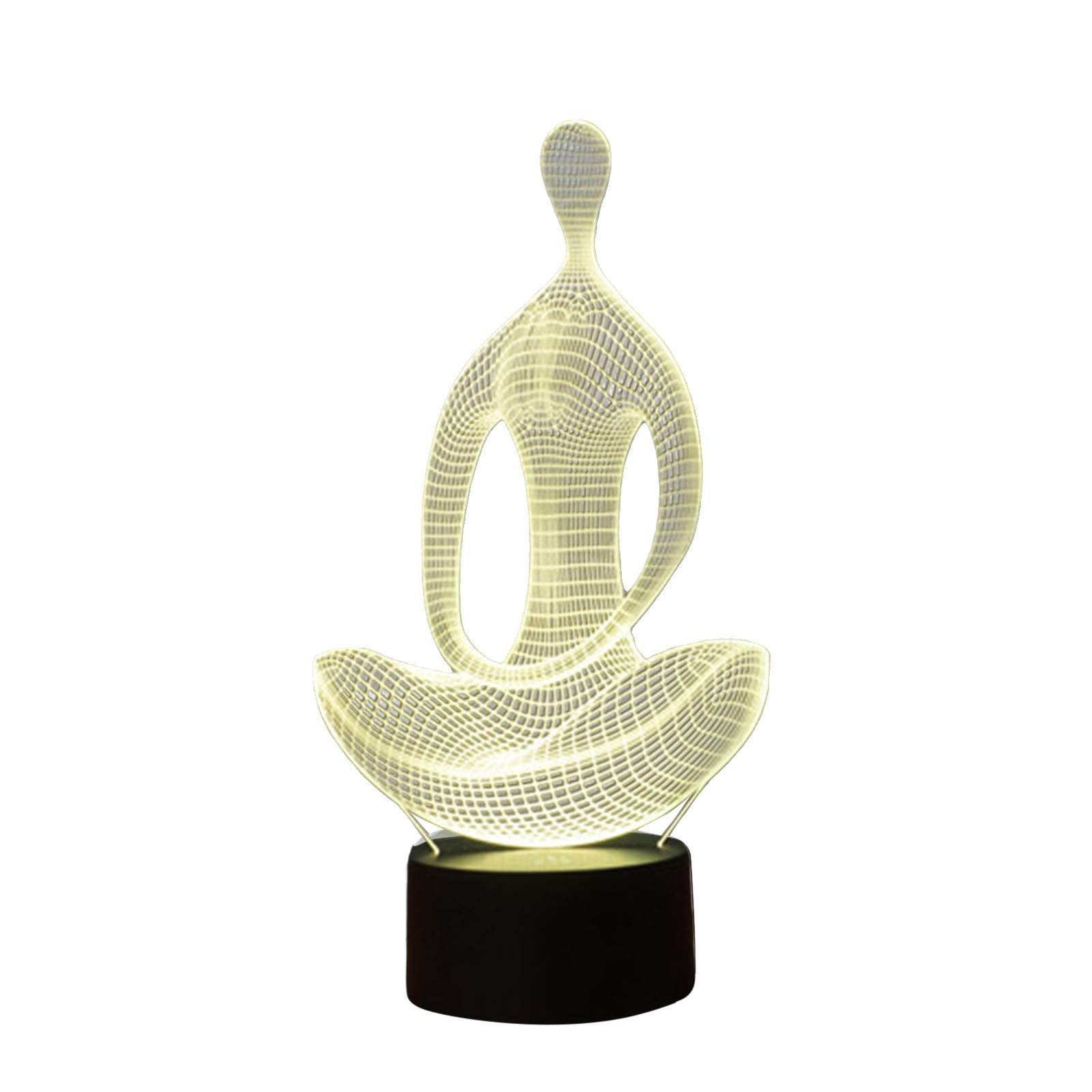 Aozhen 3D LED Night Light - USB Desk Lamp for Bedroom Decor - Warm White