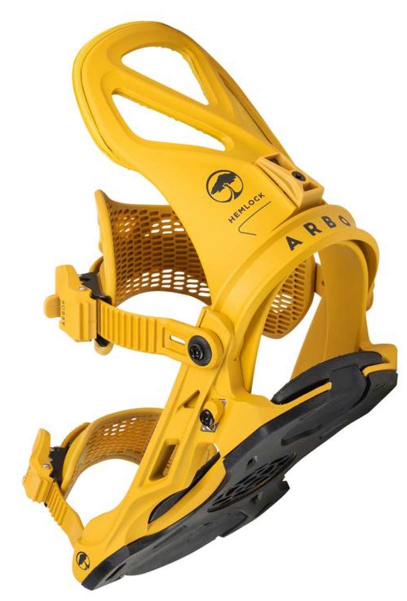 Arbor Hemlock Snowboard Bindings 2021-2022 - High-Performance Snowboard Bindings for All-Mountain & Freeride | Perfect for Powder Days & Backcountry Adventures