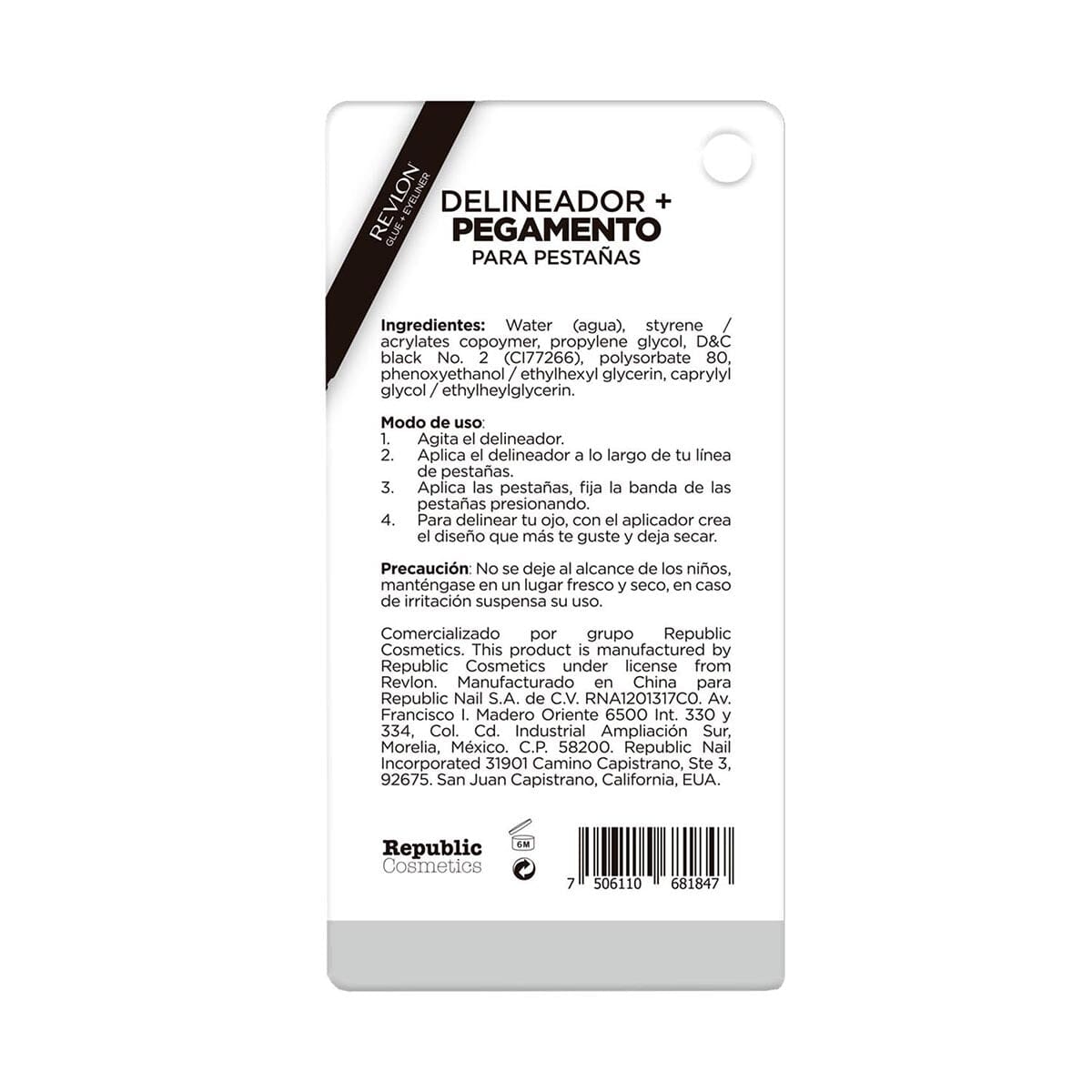 Revlon Eyeliner with Glue - Black Waterproof Liquid Eyeliner for Long-Lasting Makeup | Perfect for Daily Wear, Parties & Special Occasions